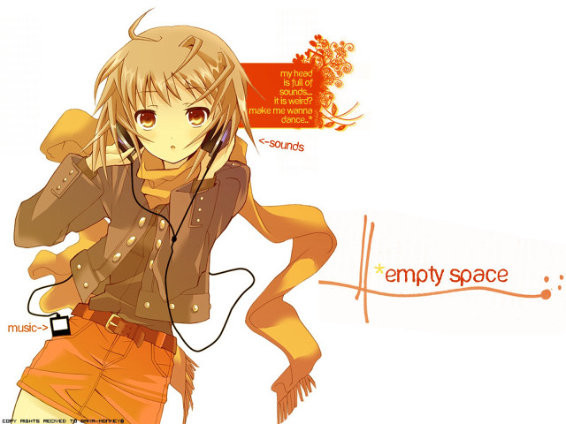 Girl headphones jacket phone scarf free wallpaper - medium preview image
