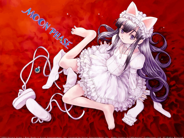 Girl cat ears headphones space free wallpaper - medium preview image