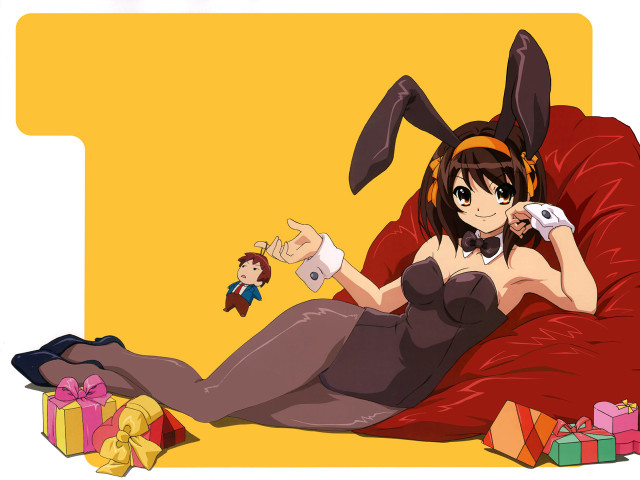 Bunny ear woman bean bag free wallpaper - medium preview image
