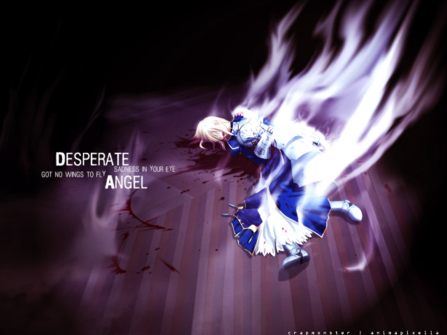 Blue armor saber glowing ribbon free wallpaper for desktop - medium preview image