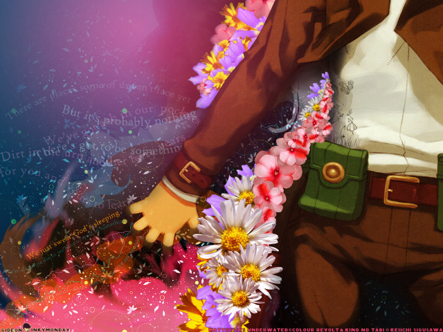 Man bouquet purple pink star free wallpaper - medium preview image