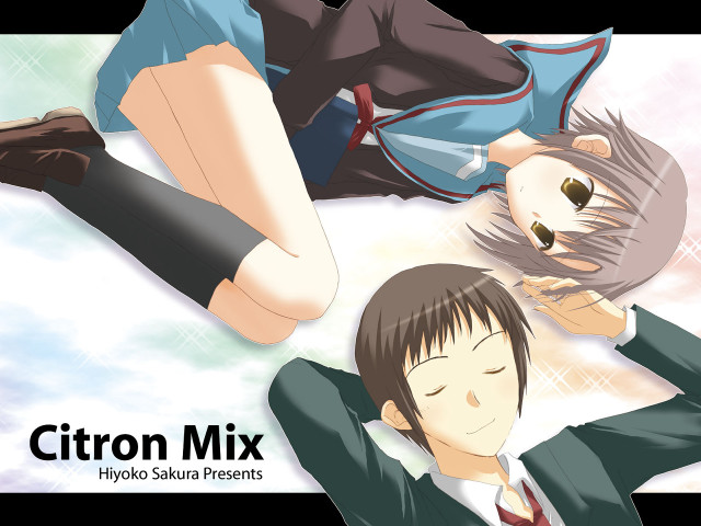 Nagato yuki anime couple bed free wallpaper - medium preview image
