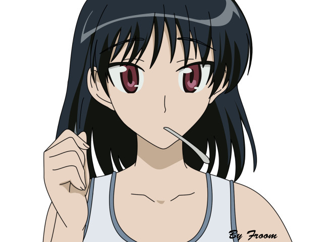 Girl black hair red eyes #3 free wallpaper - medium preview image