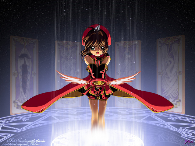 Cartoon astronaut wings starry sky free wallpaper - medium preview image