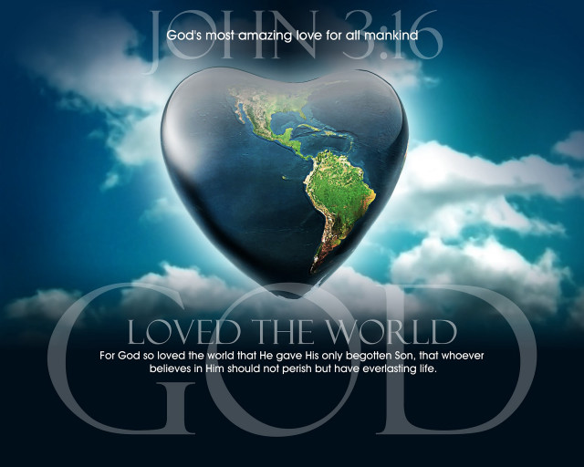 Heart earth god sky clouds free wallpaper - medium preview image