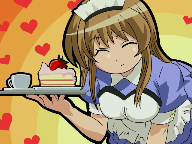 Alice cake tray pastel maid free wallpaper - medium preview image