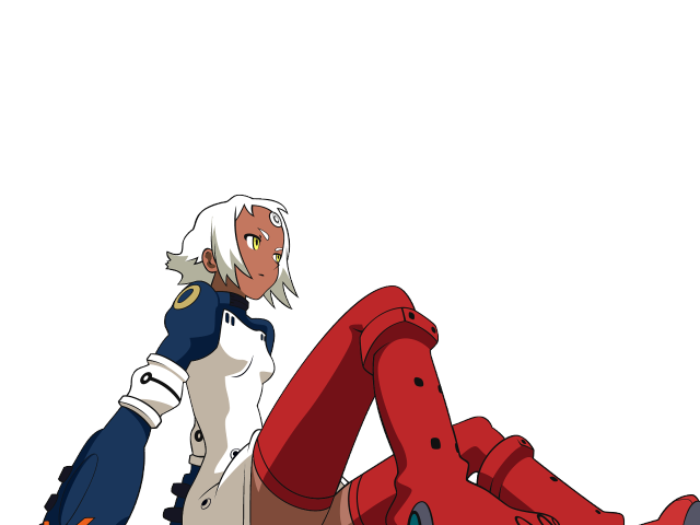 Cartoon girl red object white free wallpaper - medium preview image