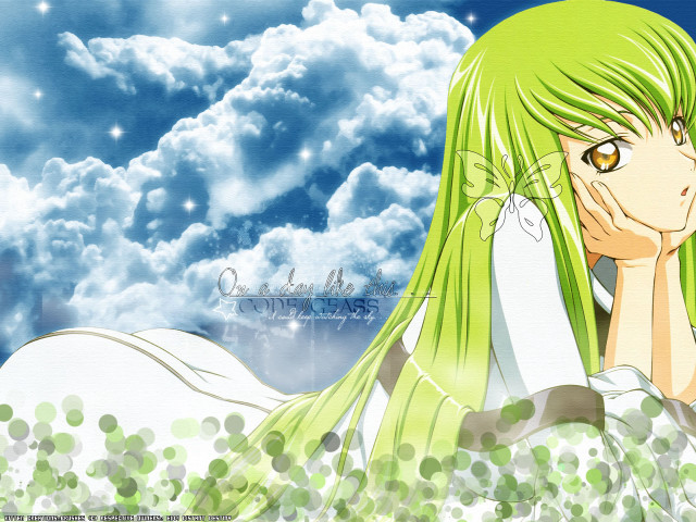 Green hair girl white dress #2 free wallpaper - medium preview image