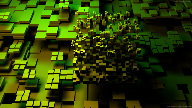 Green yellow abstract background tree free wallpaper - medium preview image