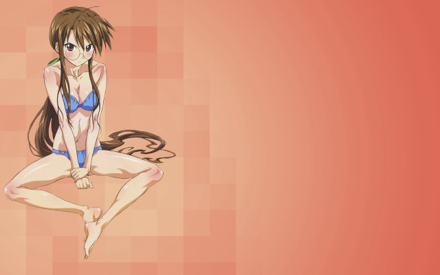 Woman bikini sitting red background free wallpaper - medium preview image