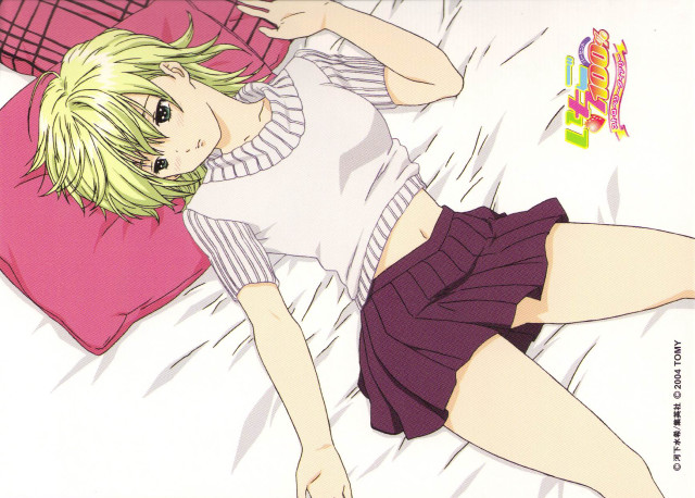 Woman blonde blush bed pink free wallpaper - medium preview image