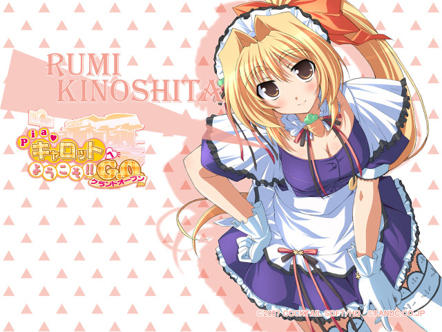Anime girl bow dress yayoi free wallpaper - medium preview image