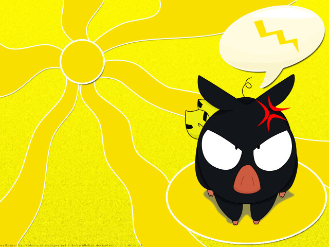 Cartoon speechbubble yellow blackbird angry free wallpaper - medium preview image