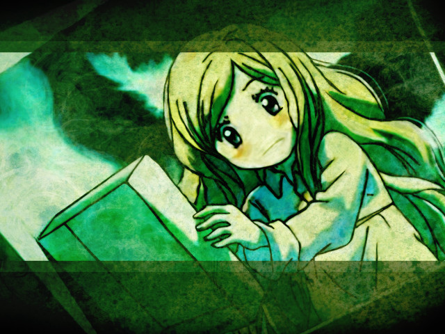 Girl long hair sad anime free wallpaper - medium preview image