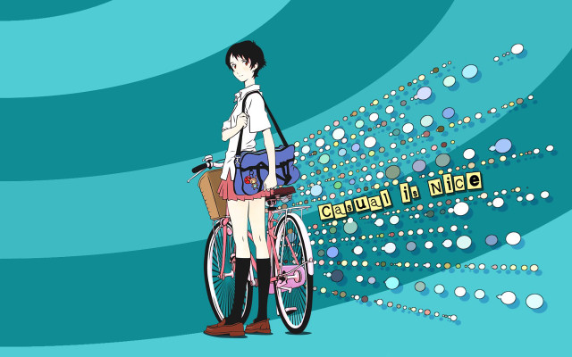 Woman bike backpack bag poster free wallpaper - medium preview image