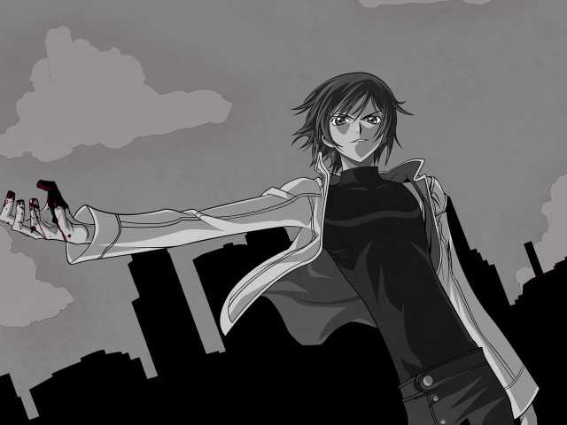 Man bloodied hand city skyline free wallpaper - medium preview image