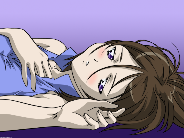 Woman blush blue shirt purple free wallpaper - medium preview image