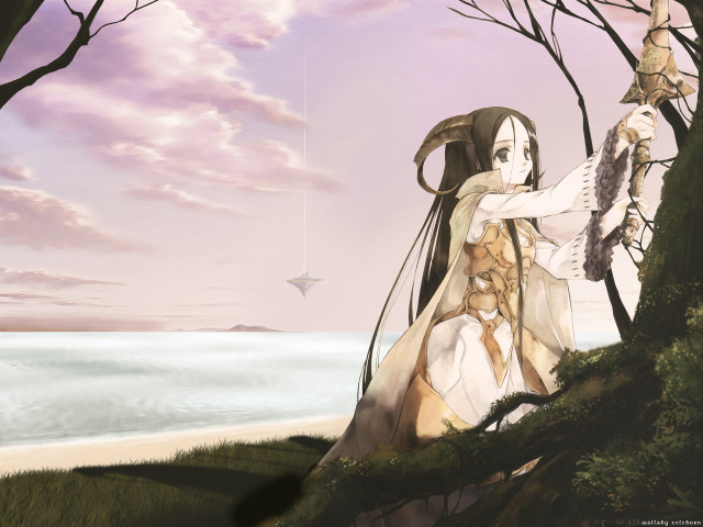 Woman white dress tree branch #6 free wallpaper - medium preview image