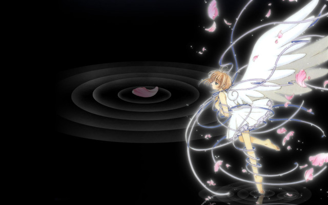 Fairy white dress wings pink free wallpaper - medium preview image