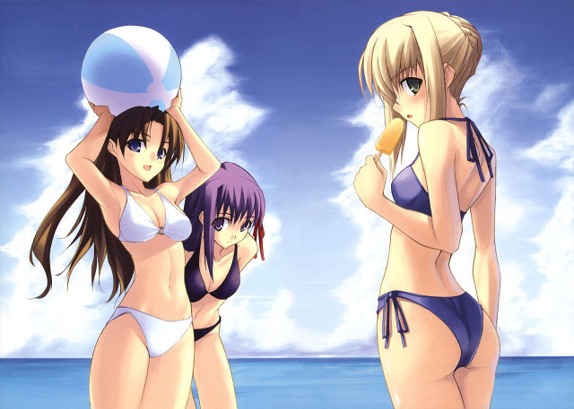 Beach bikinis women ball sky free wallpaper - medium preview image