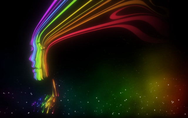 Rainbow hair psychedelic astronaut moon free wallpaper - medium preview image