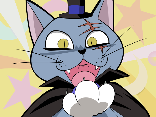 Cartoon cat top hat tongue free wallpaper - medium preview image