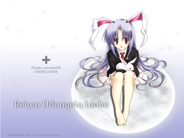 Moon bunny girl cat cross free wallpaper - medium preview image