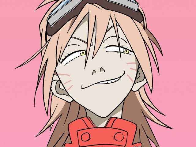Cartoon girl red backpack pink free wallpaper - medium preview image