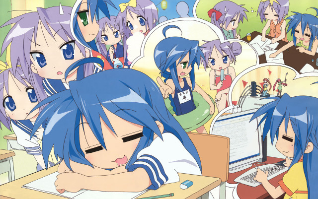 Anime girls classroom laptop costume free wallpaper - medium preview image