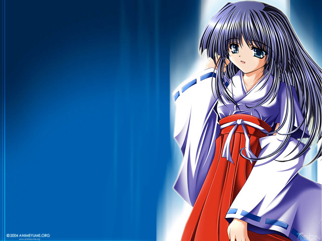 Anime longhair blueeyes purpleoutfit redumbrella free wallpaper - medium preview image