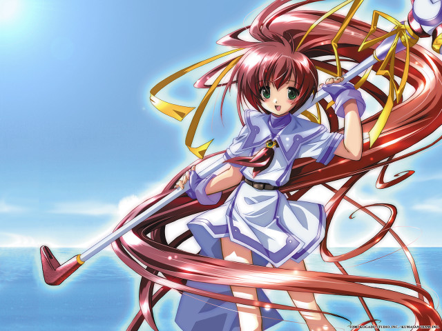 Anime girl long hair sword #13 free wallpaper - medium preview image
