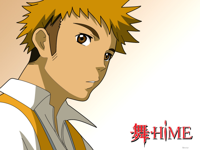 Eizan kikukawa yellow hair white free wallpaper - medium preview image