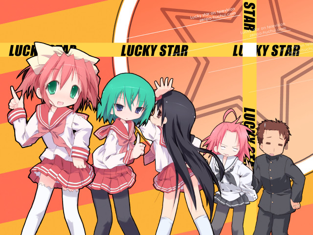 Lucky star anime girls star free wallpaper - medium preview image