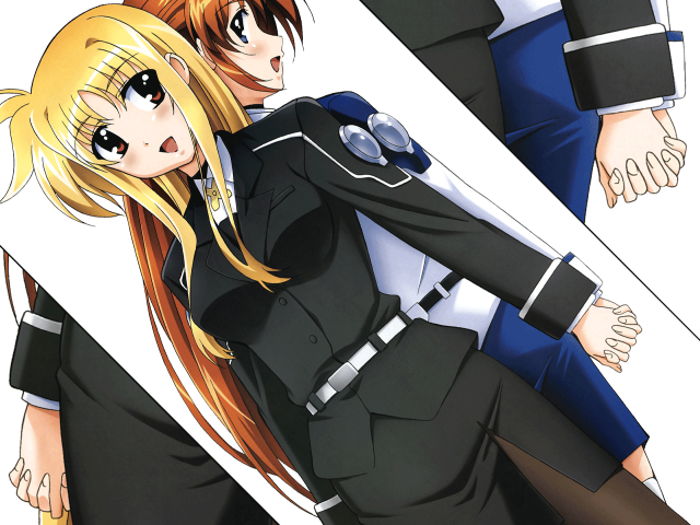 Anime couple military uniform hand free wallpaper - medium preview image