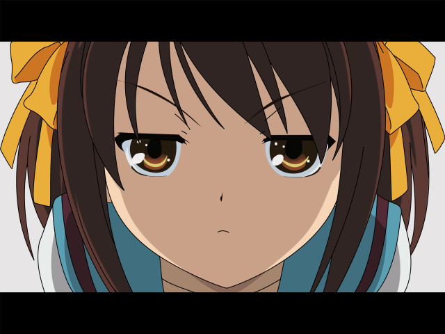 Girl browneyes yellowbow sad ayako free wallpaper - medium preview image