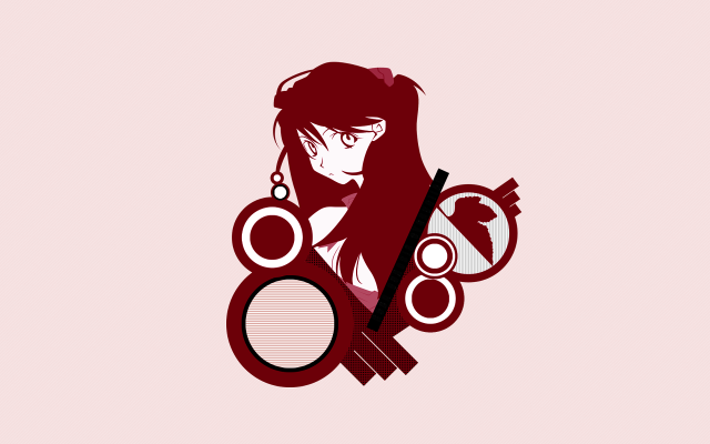 Woman scissors mirror pink background free wallpaper - medium preview image