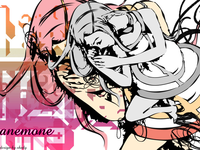 Woman hugging woman pink love free wallpaper - medium preview image