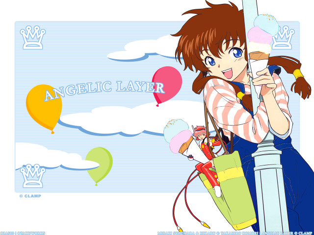 Girl balloons kyoto icecream angelic free wallpaper - medium preview image