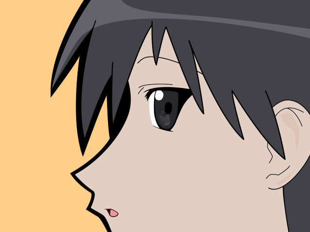 Ai mitsu cartoon portrait black free wallpaper - medium preview image