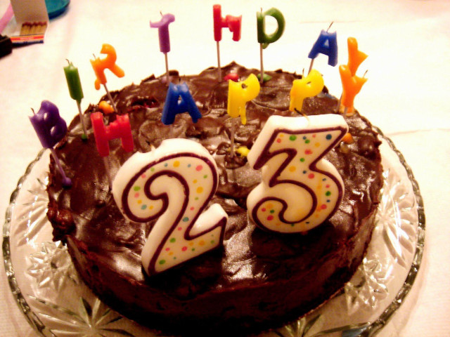 Chocolate cake candles twenty five free wallpaper - medium preview image