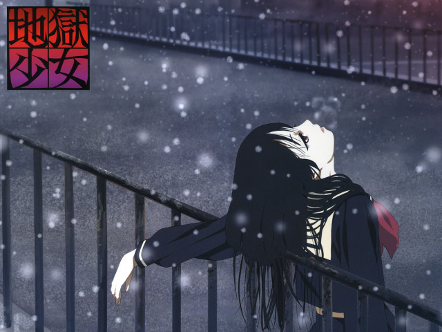 Snow girl constellation cityscape anime free wallpaper for desktop - medium preview image