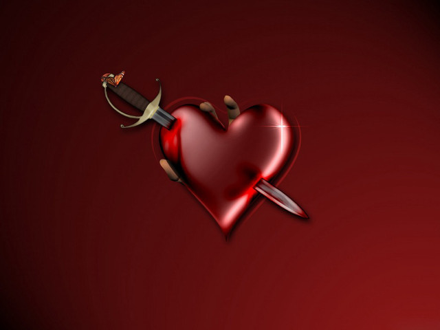 Heart sword dagger image artwork free wallpaper - medium preview image