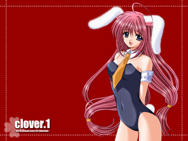 Pink haired girl rabbit ears #3 free wallpaper - medium preview image