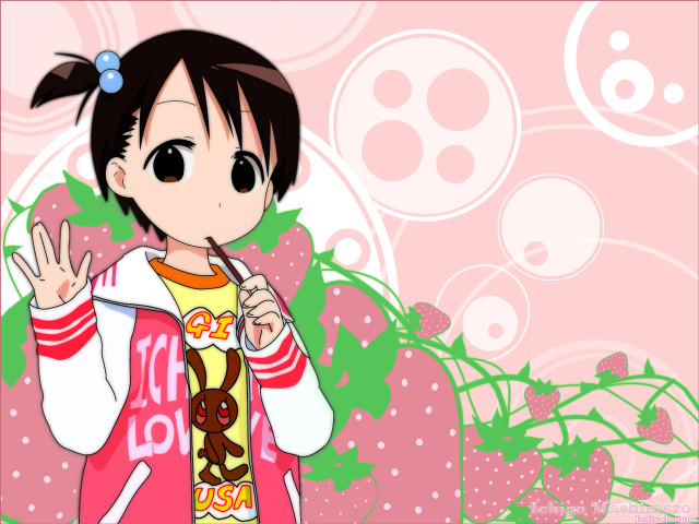 Girl toothbrush pink background berries free wallpaper - medium preview image