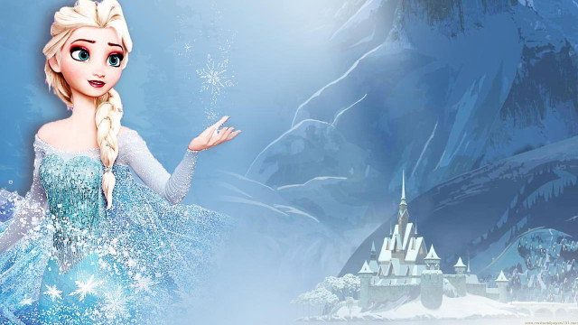 Frozen princess castle snowflakes background free wallpaper - medium preview image