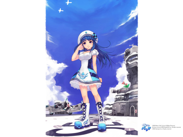 Girl skateboard clouds space art free wallpaper - medium preview image