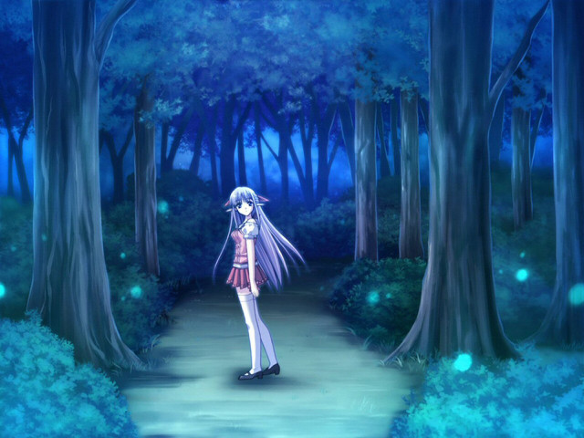 Forest path bamboo light holography free wallpaper - medium preview image