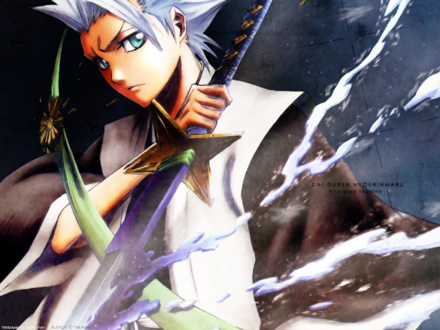 White haired man sword mountain free wallpaper - medium preview image