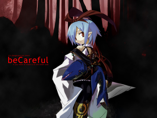 Blue hair sword dark forest free wallpaper - medium preview image