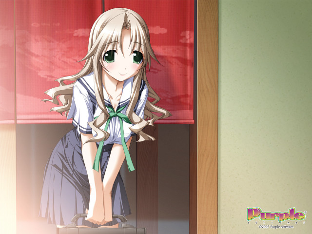 Anime girl red room school free wallpaper - medium preview image